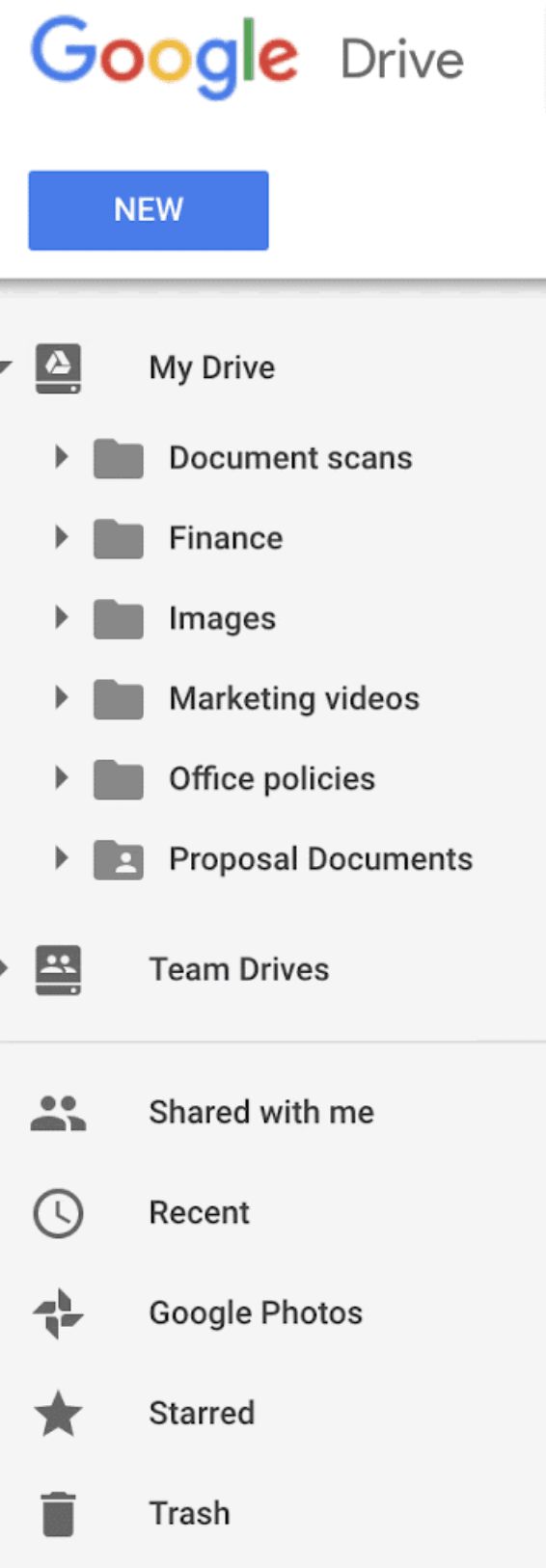 Add documents to Google Drive folder