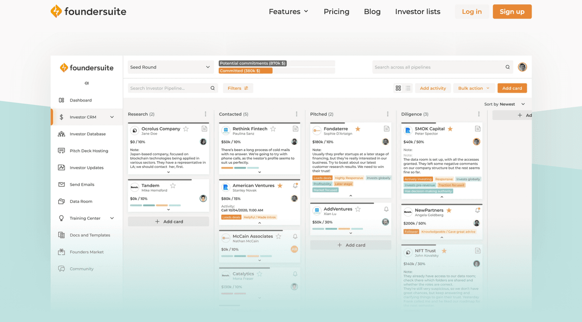 Foundersuite screenshot