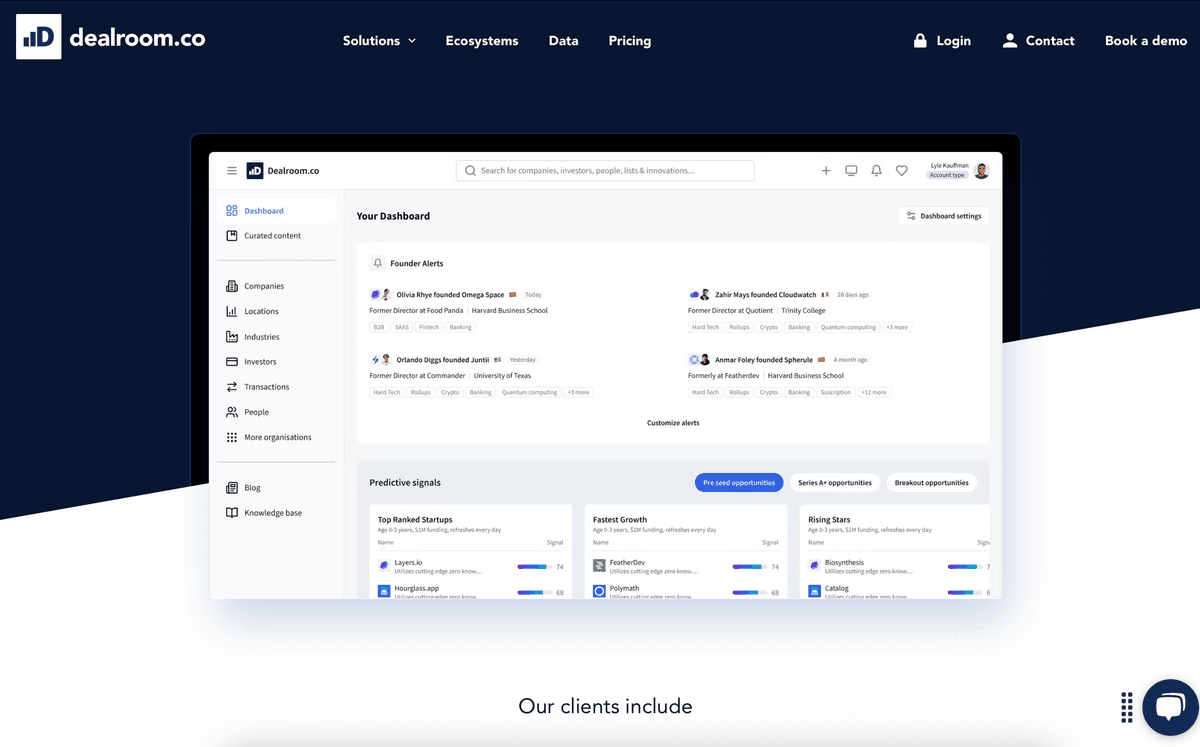 Dealroom screenshot
