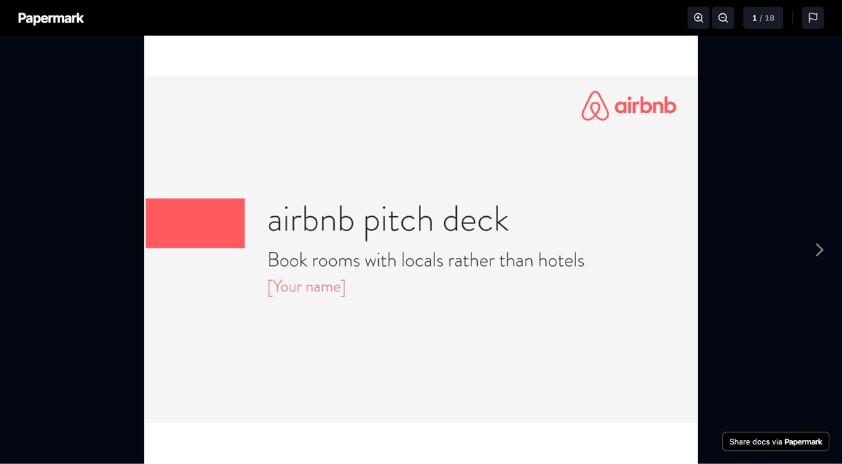 Pitch Deck eXample