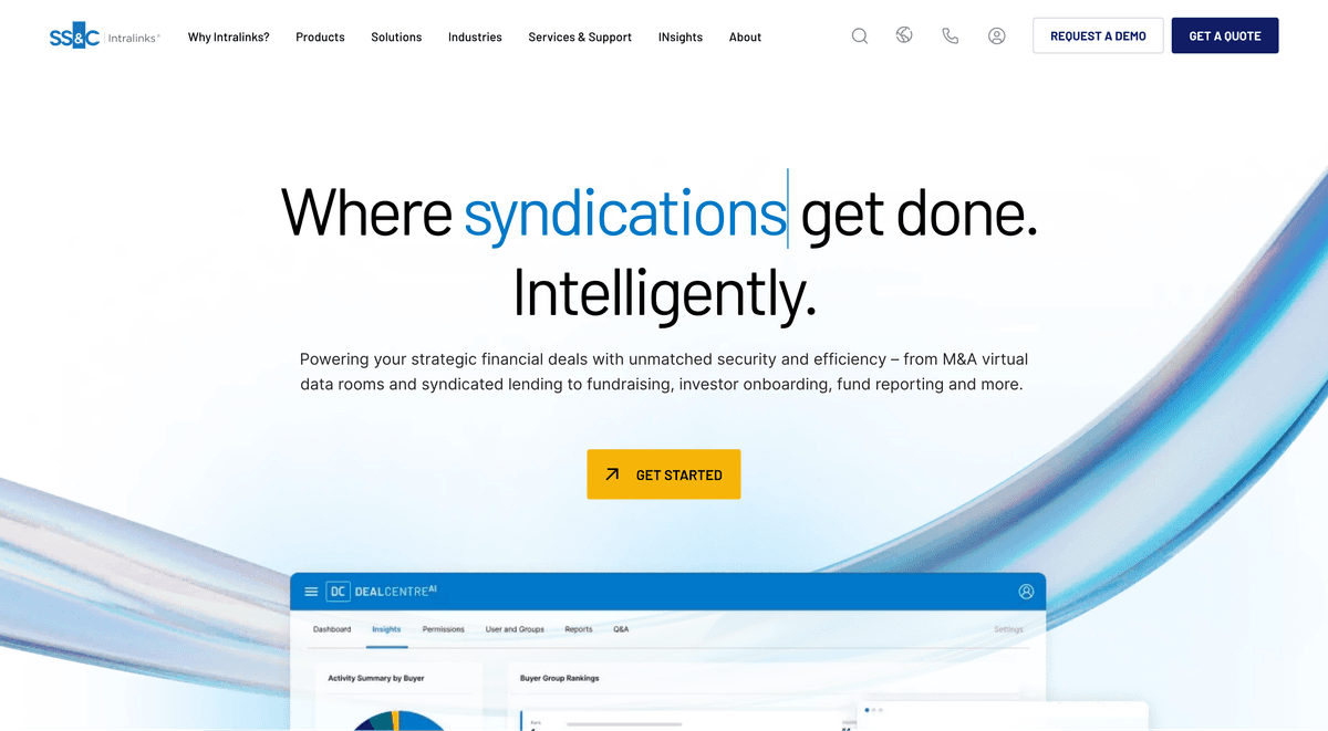 Intralinks interface screenshot