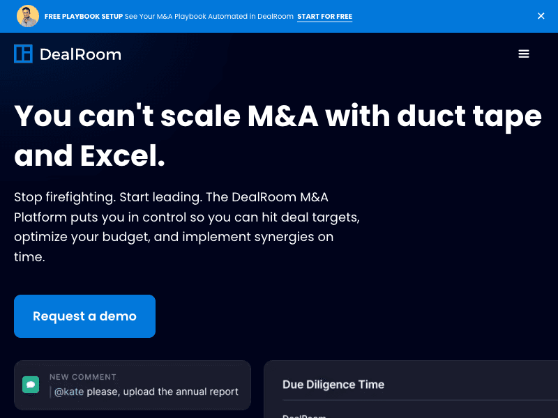 DealRoom interface