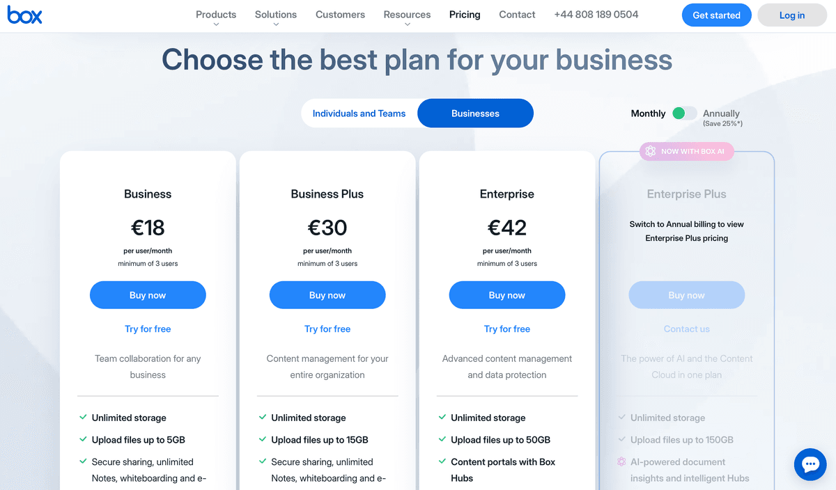Box Pricing