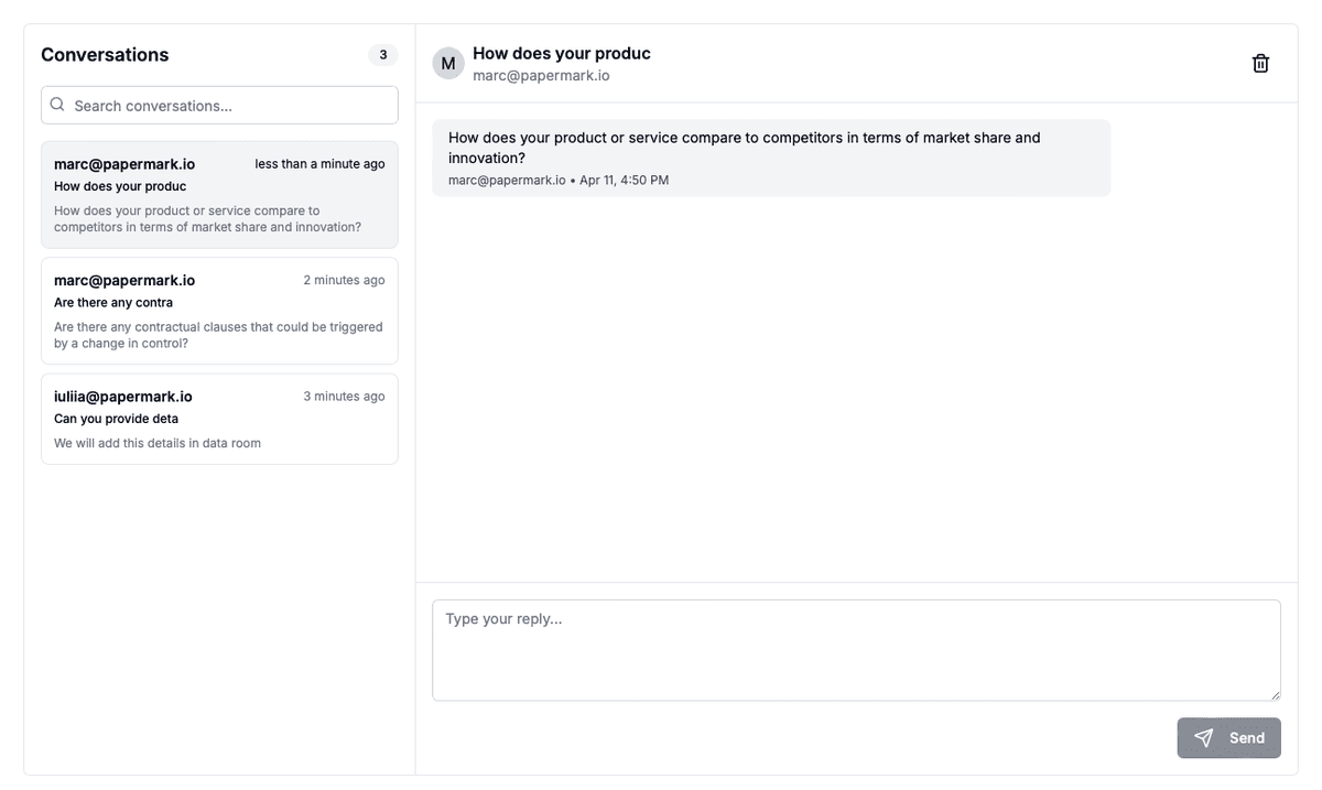 Q&A Conversations admin