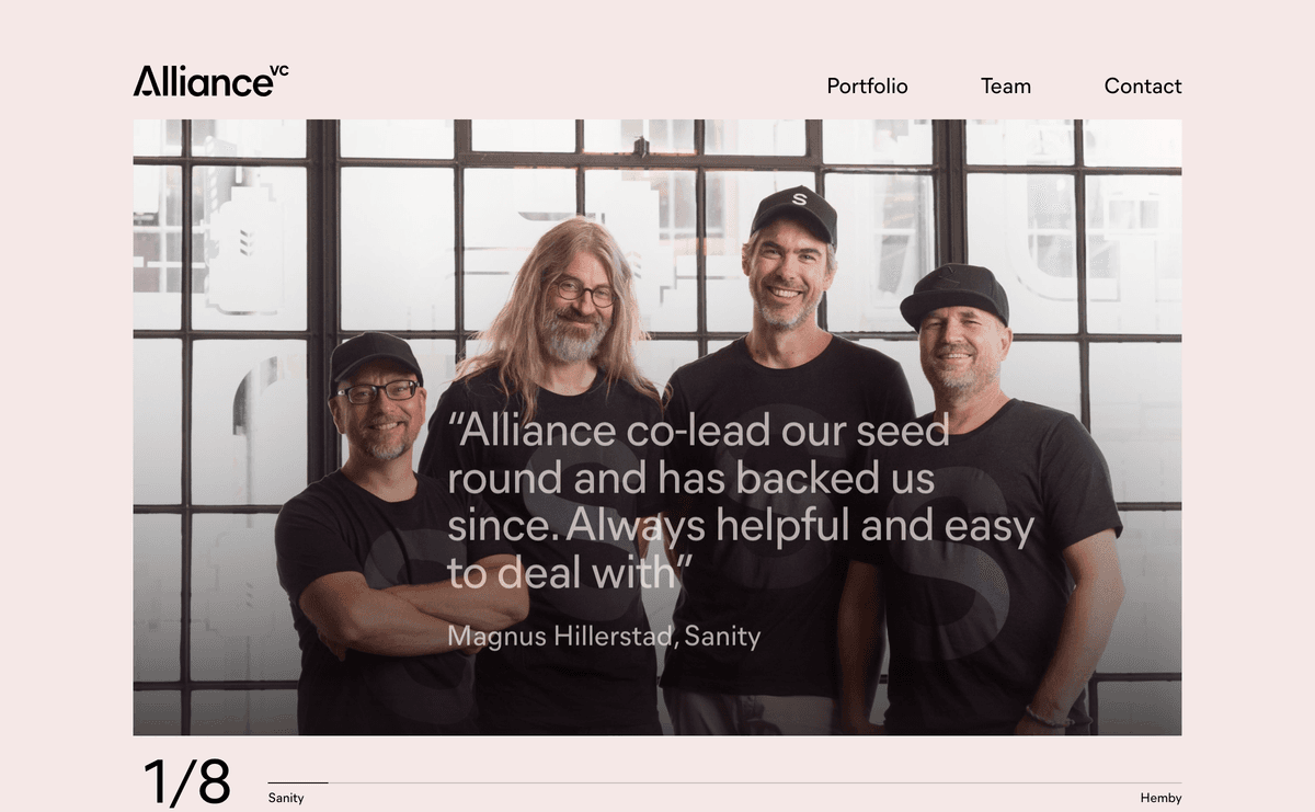 alliance.vc website