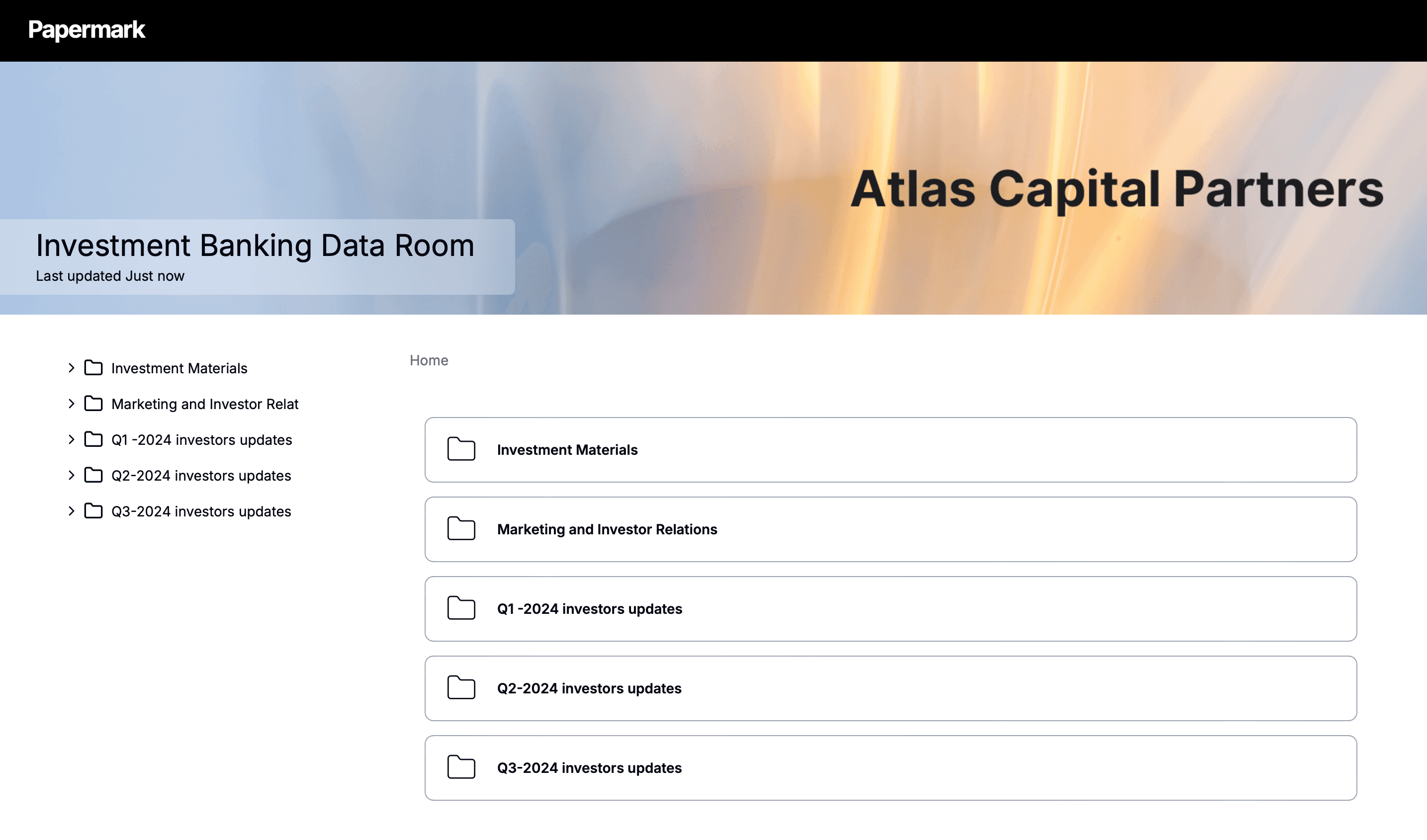 Papermark Data Room Features
