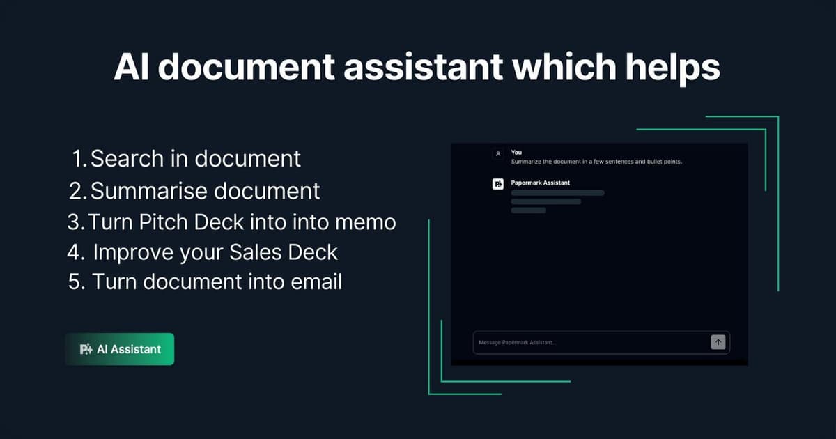 Papermark AI document assistant: search, summarise and rewrite documents