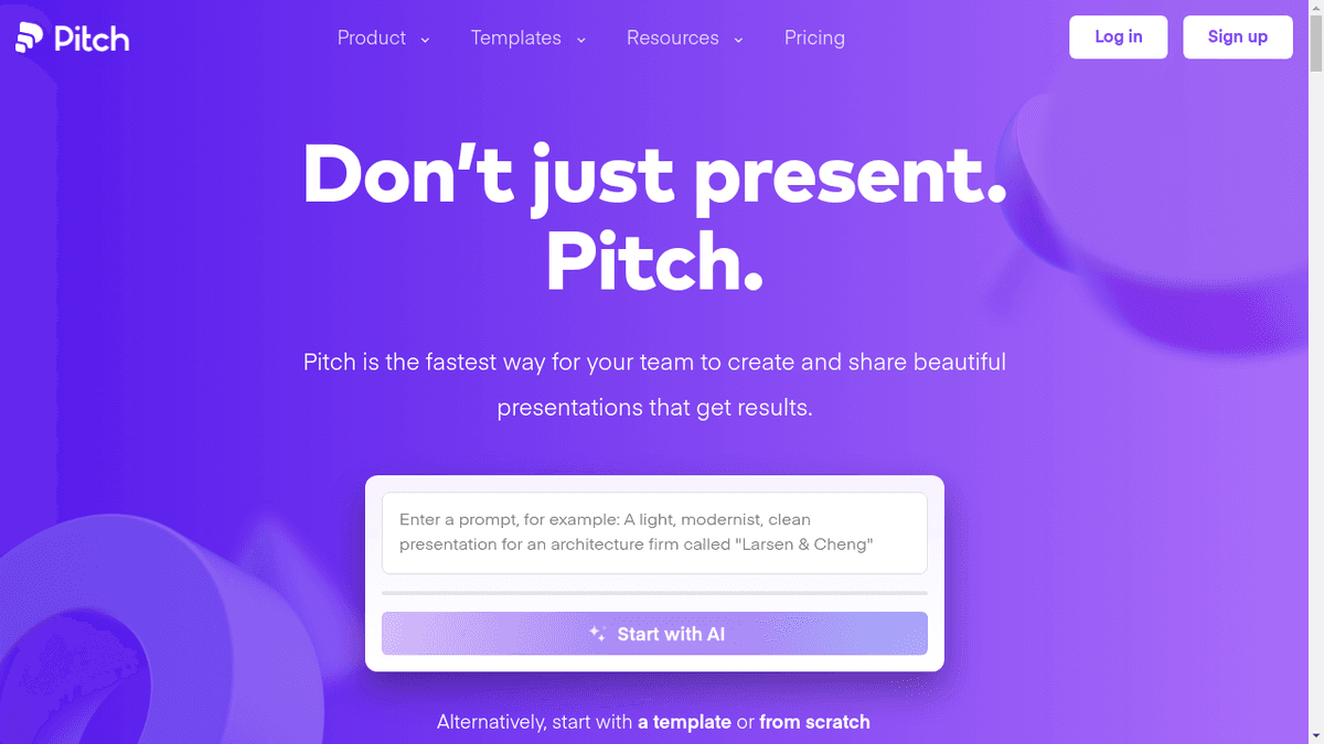 Site web de Pitch