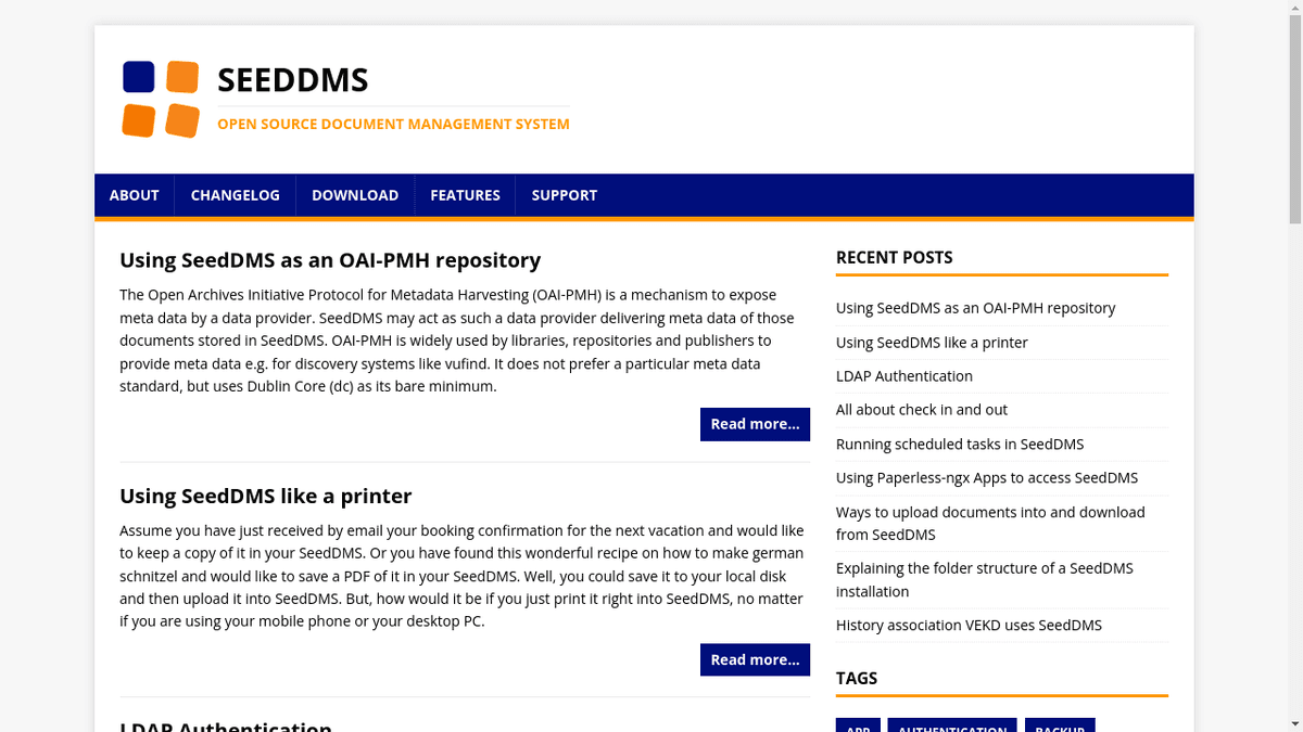 seeddms.org website
