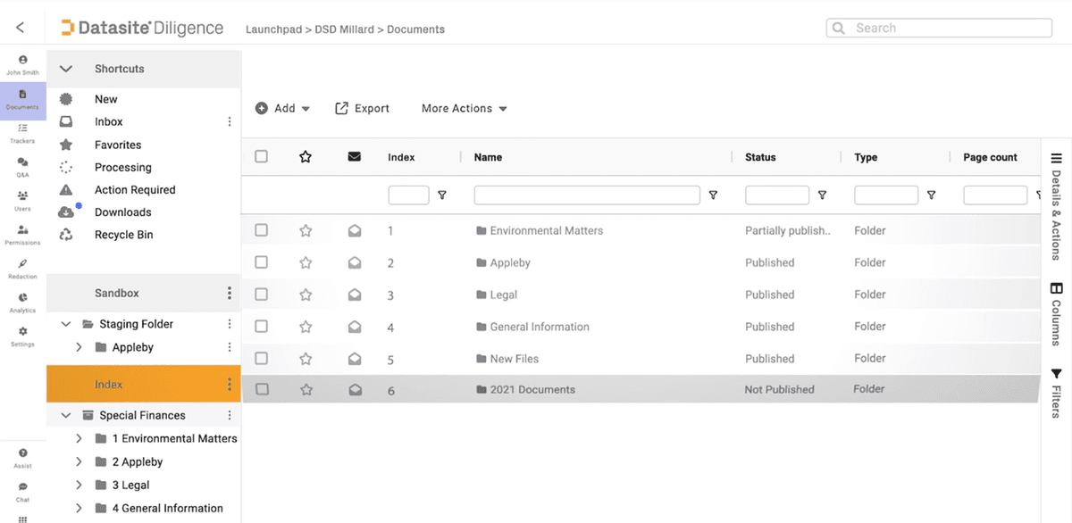 Datasite VDR Interface