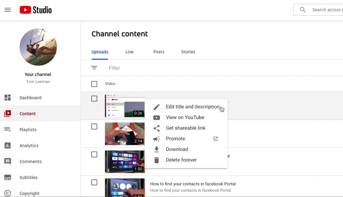 YouTube private video sharing