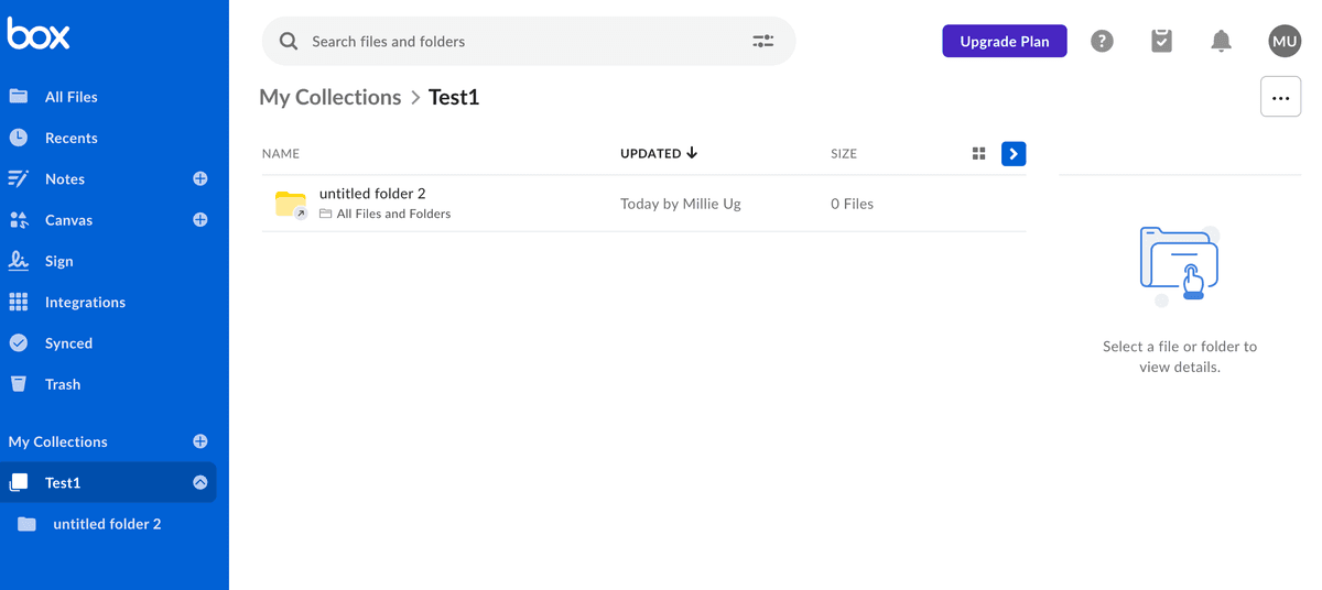 Box Data Room Interface