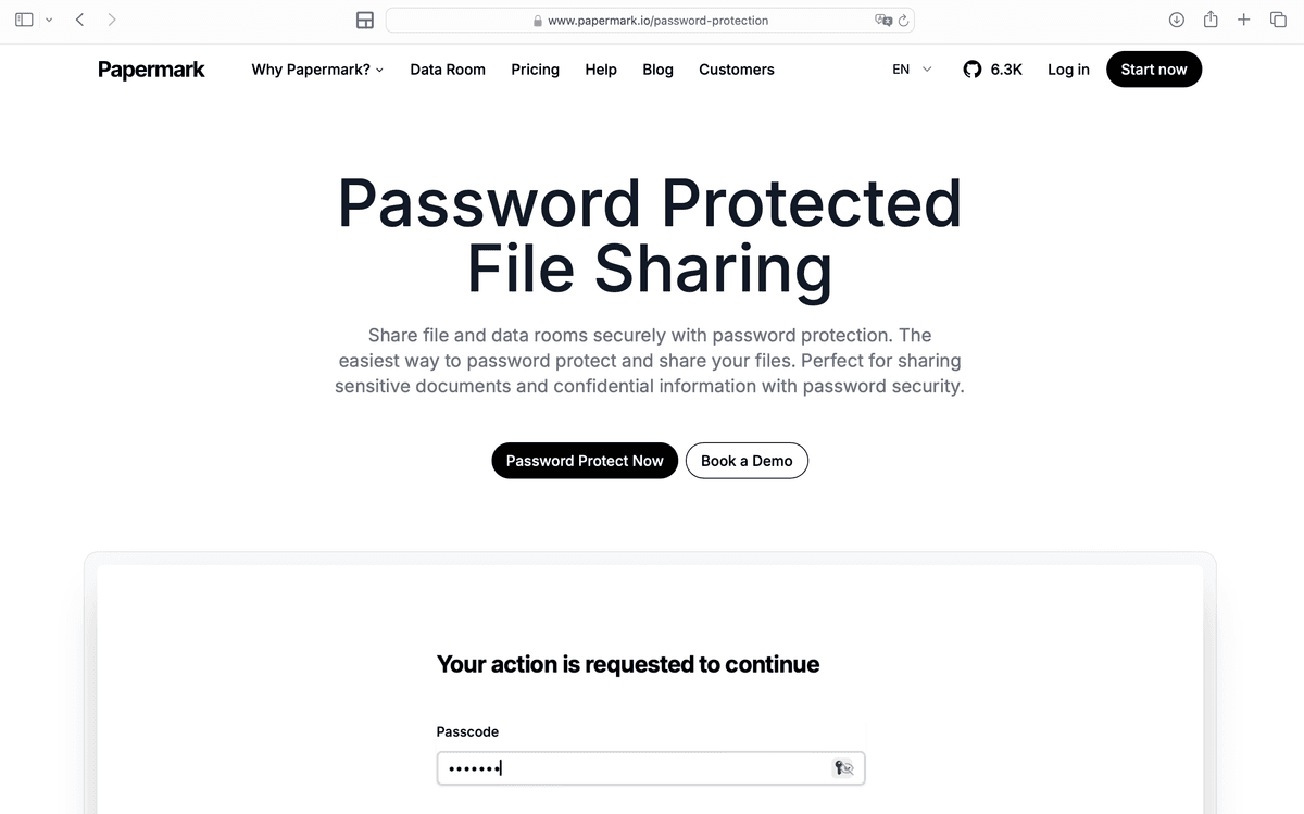 Papermark interface