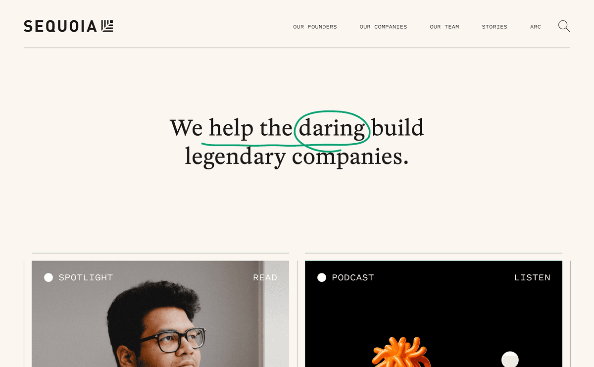 sequoiacap.com website