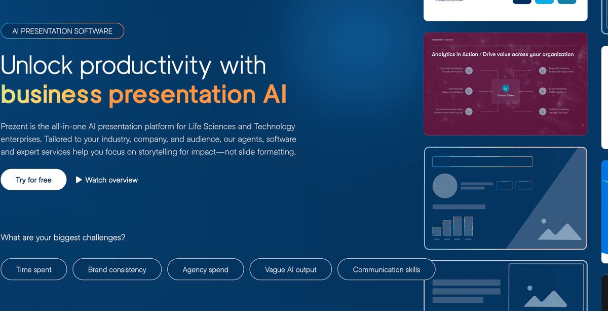 Plateforme Prezent.ai
