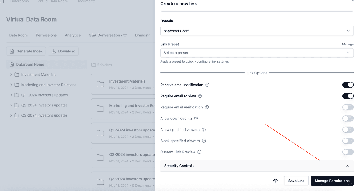 Berechtigungsverwaltungs-Oberfläche