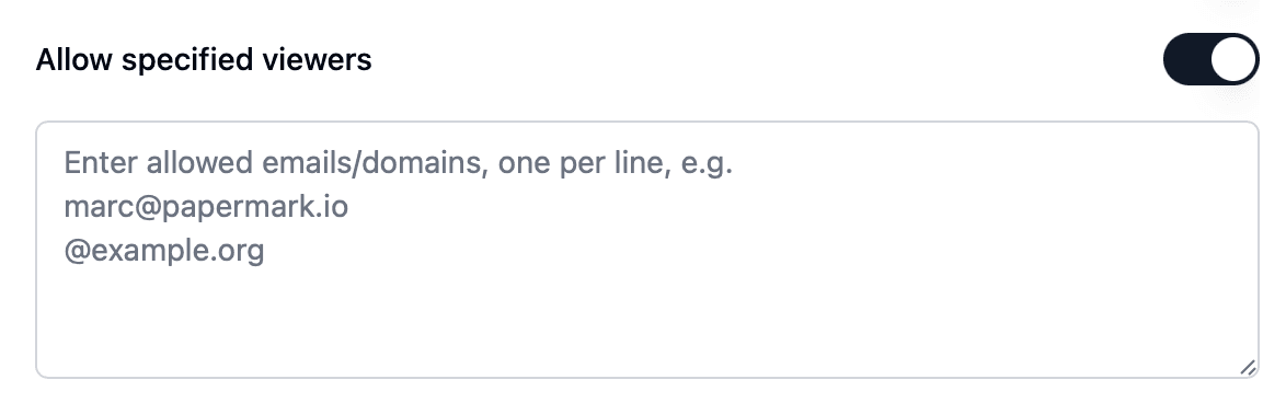 Creating an Allow List in Papermark