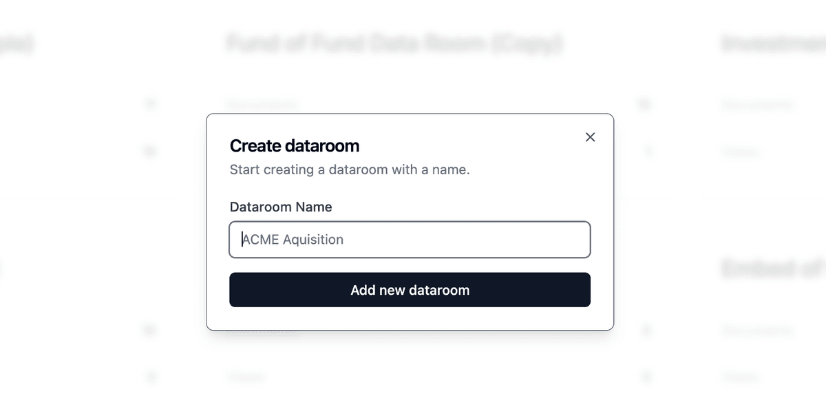 Papermark Data Room Interface