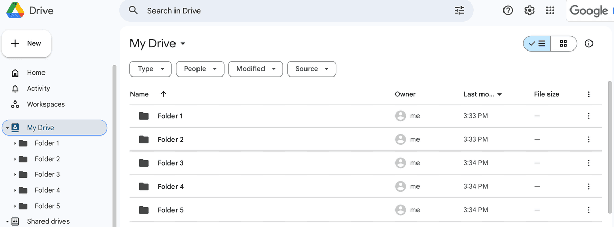 Add documents to Google Drive folder
