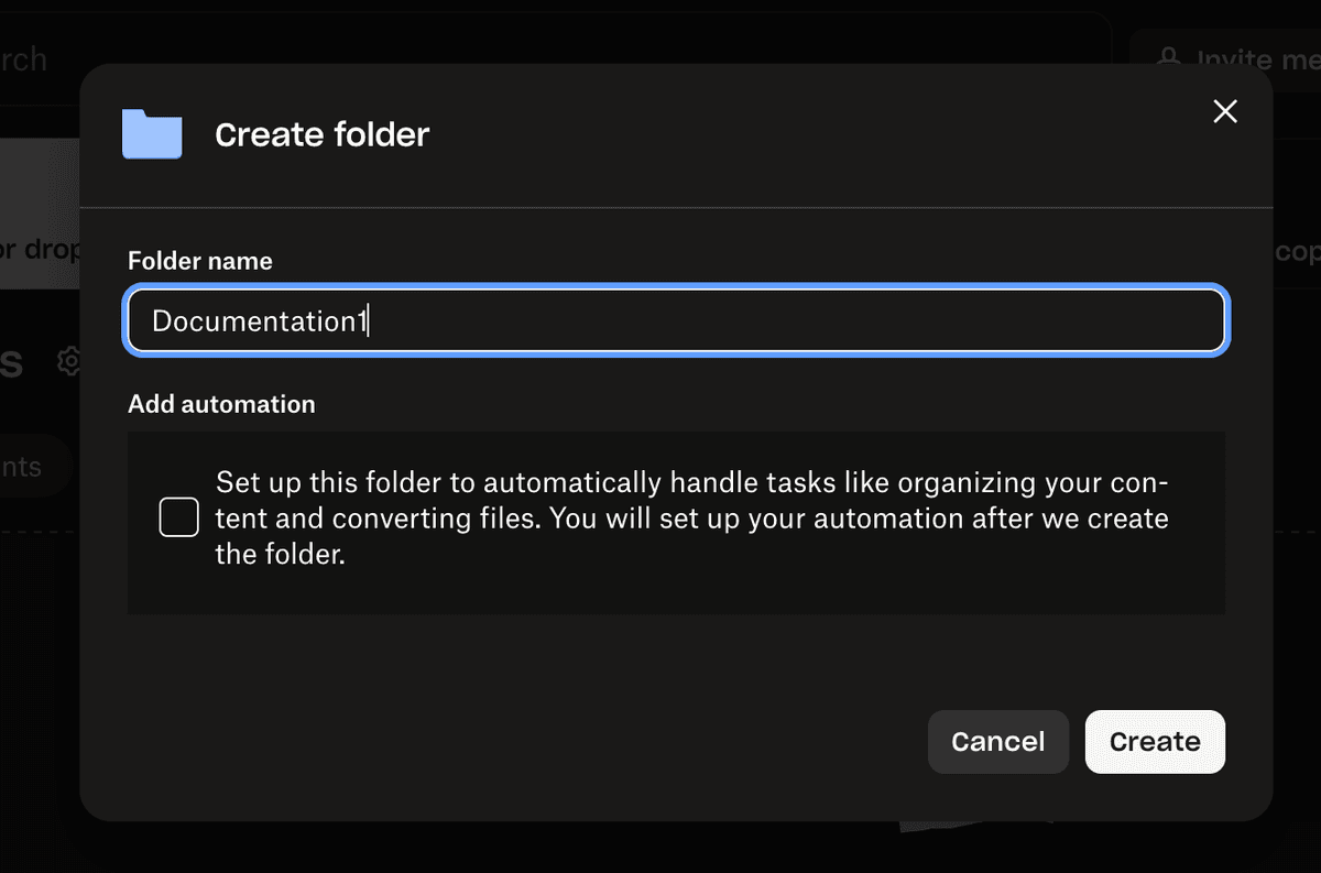 Dropbox name the folder