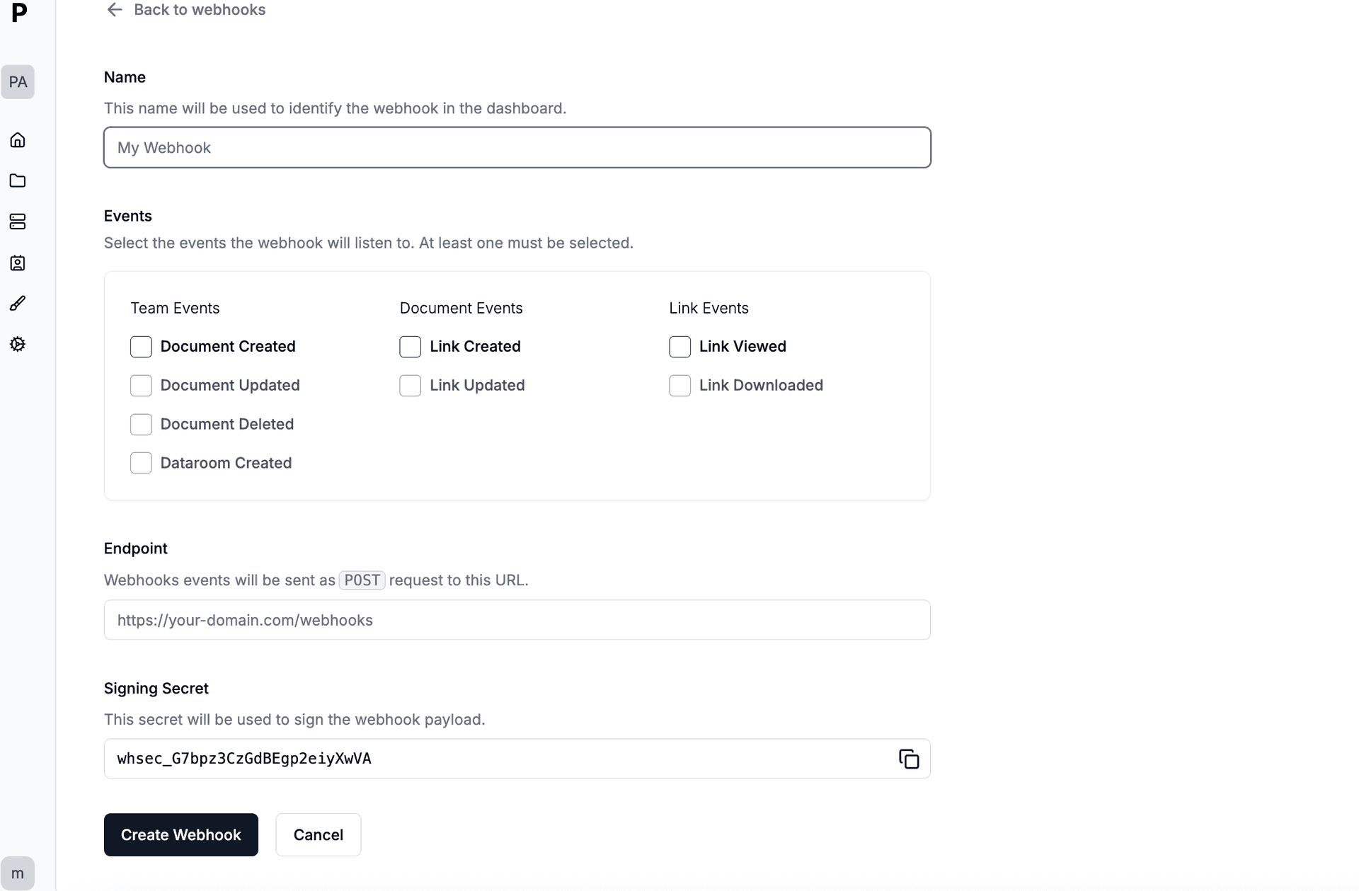 Choose which events trigger your automation