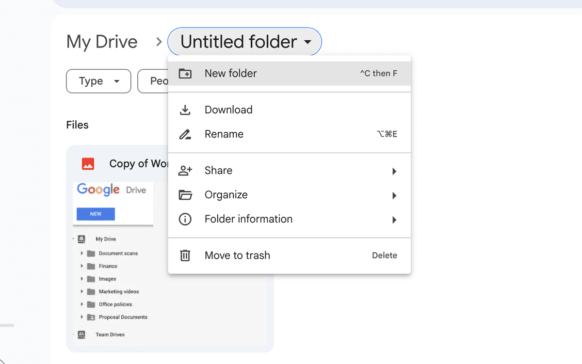 Google Drive Interface