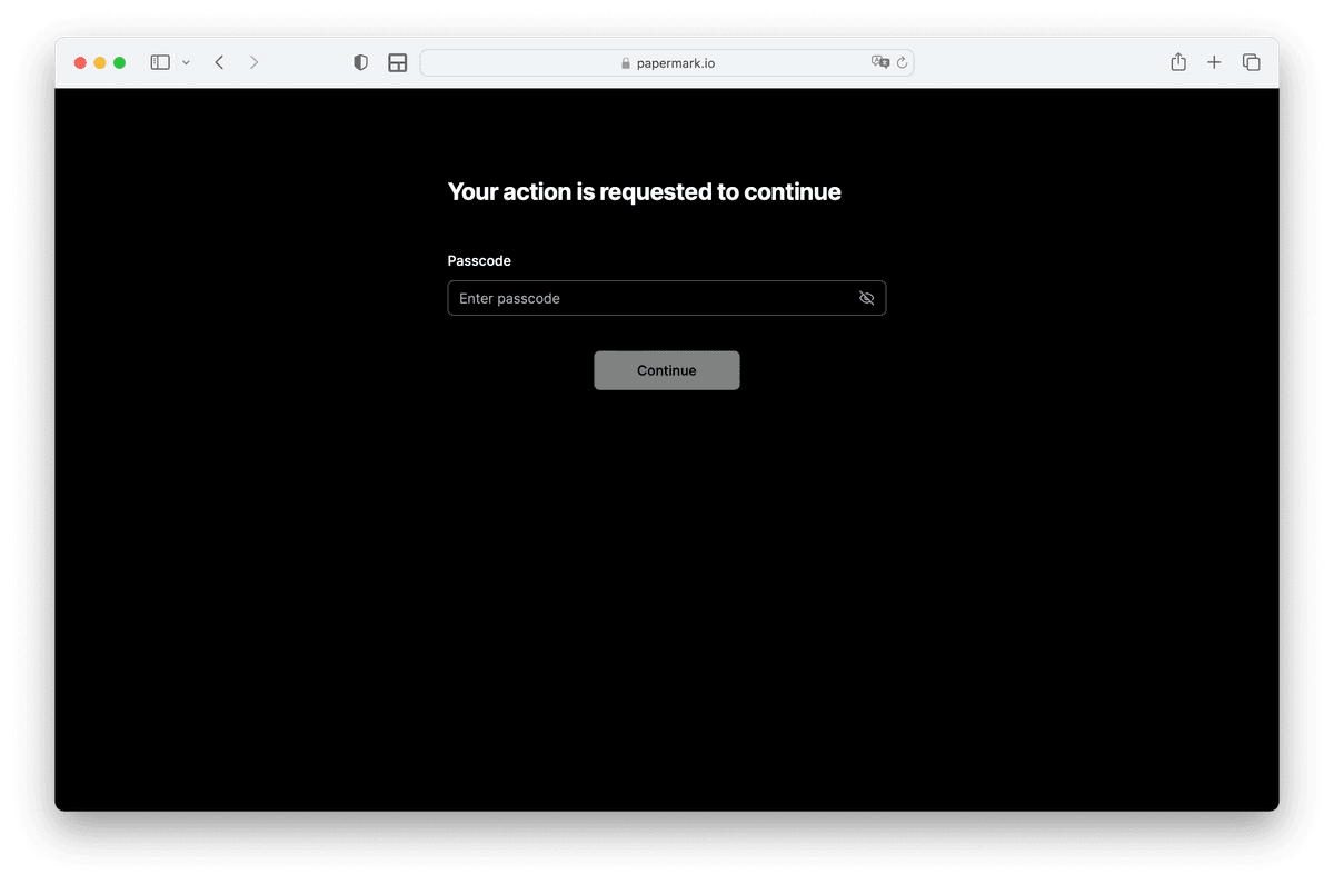Page protégée par mot de passe