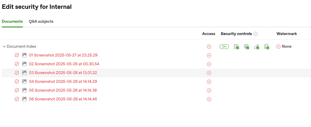 Ansarada Security Features