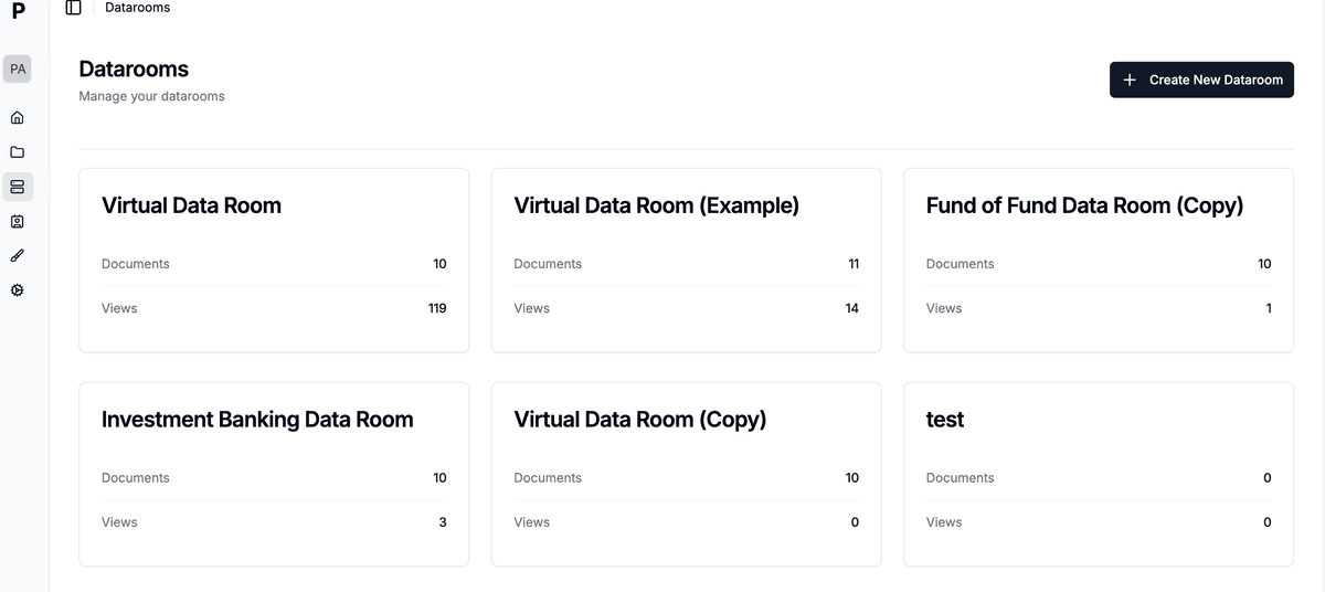Data room navigation