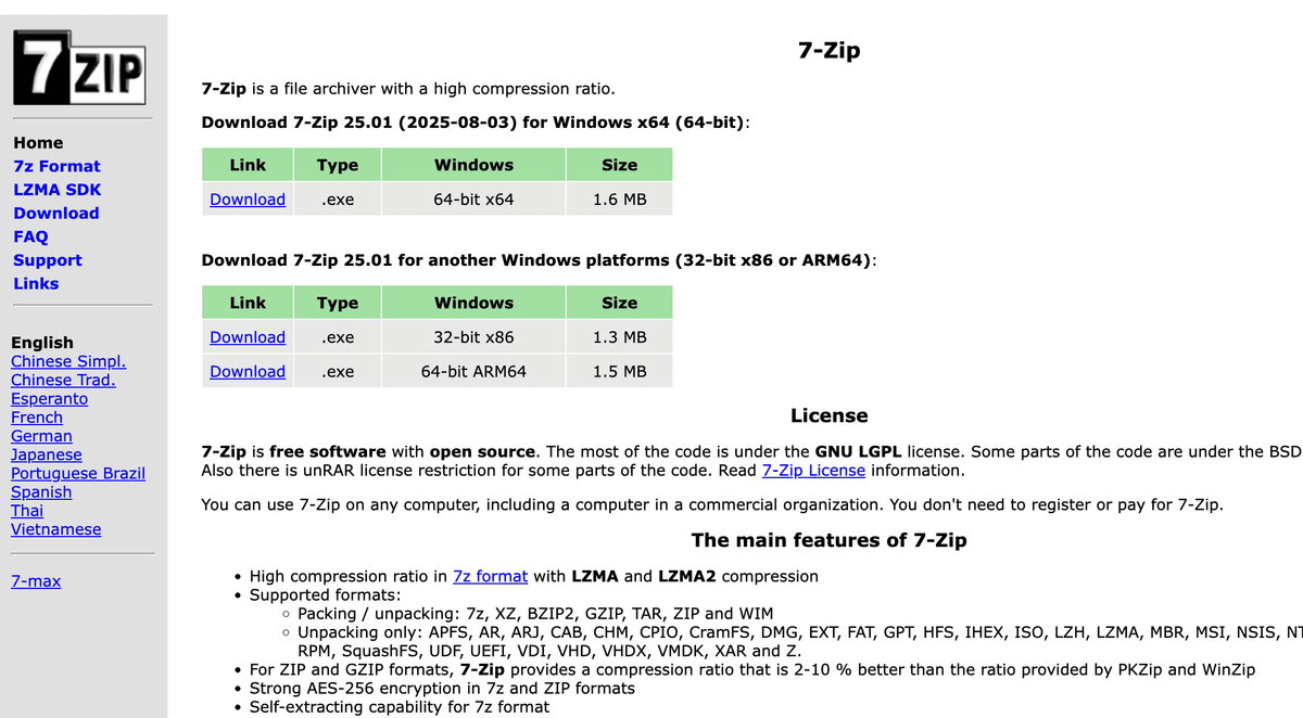 7-Zip encryption guide