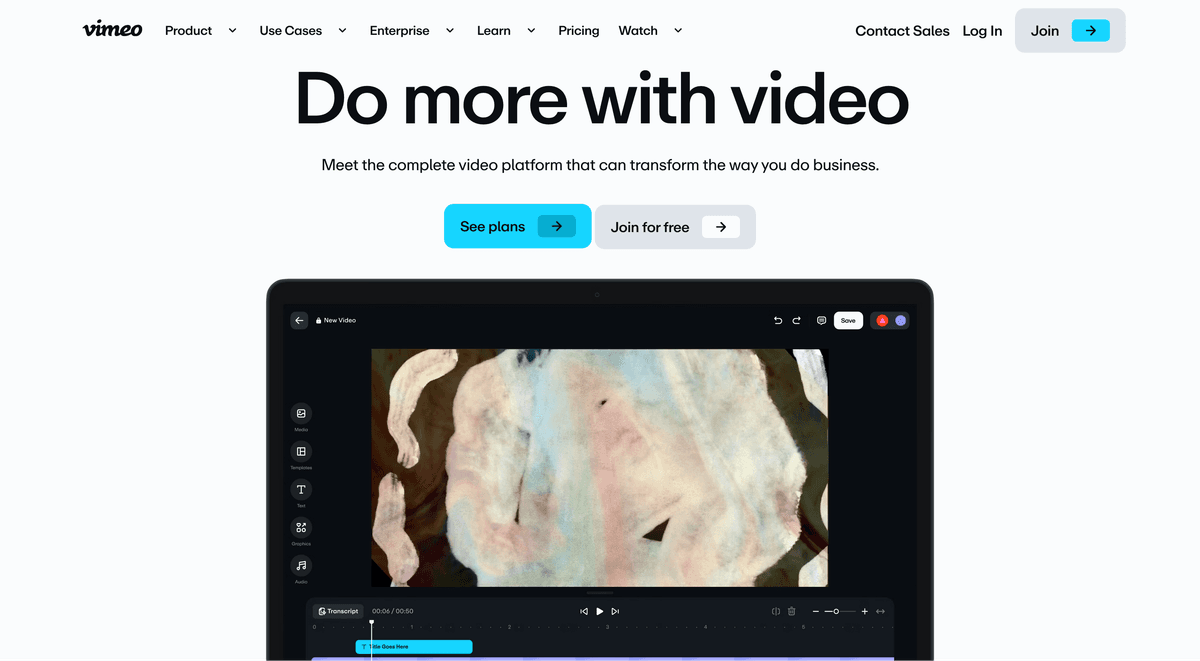 Interface Vimeo