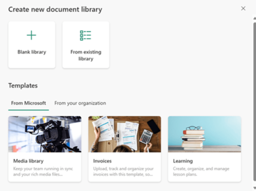 SharePoint document library creation