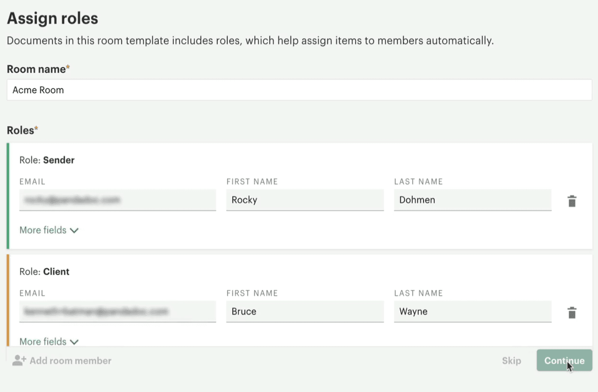 Paramètres de sécurité PandaDoc