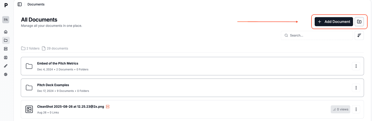 Papermark Documents Interface