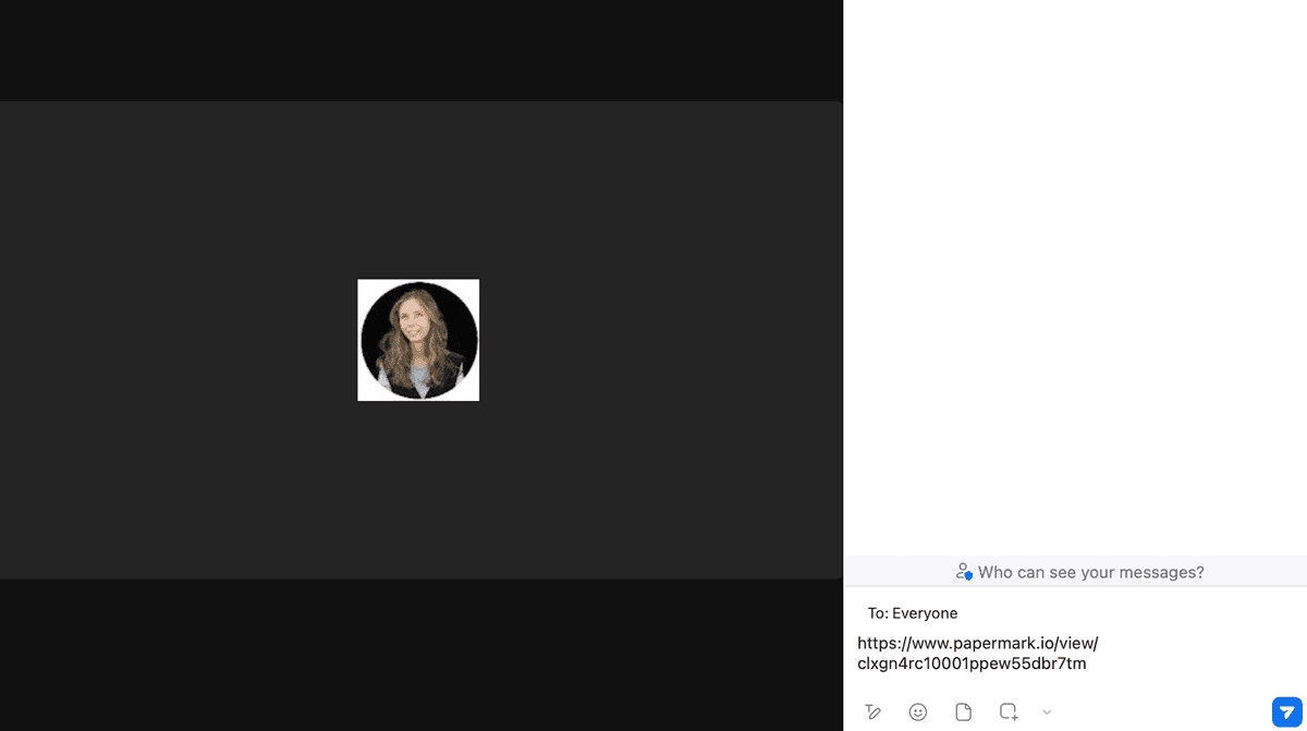 Envoyer le lien PDF dans Zoom