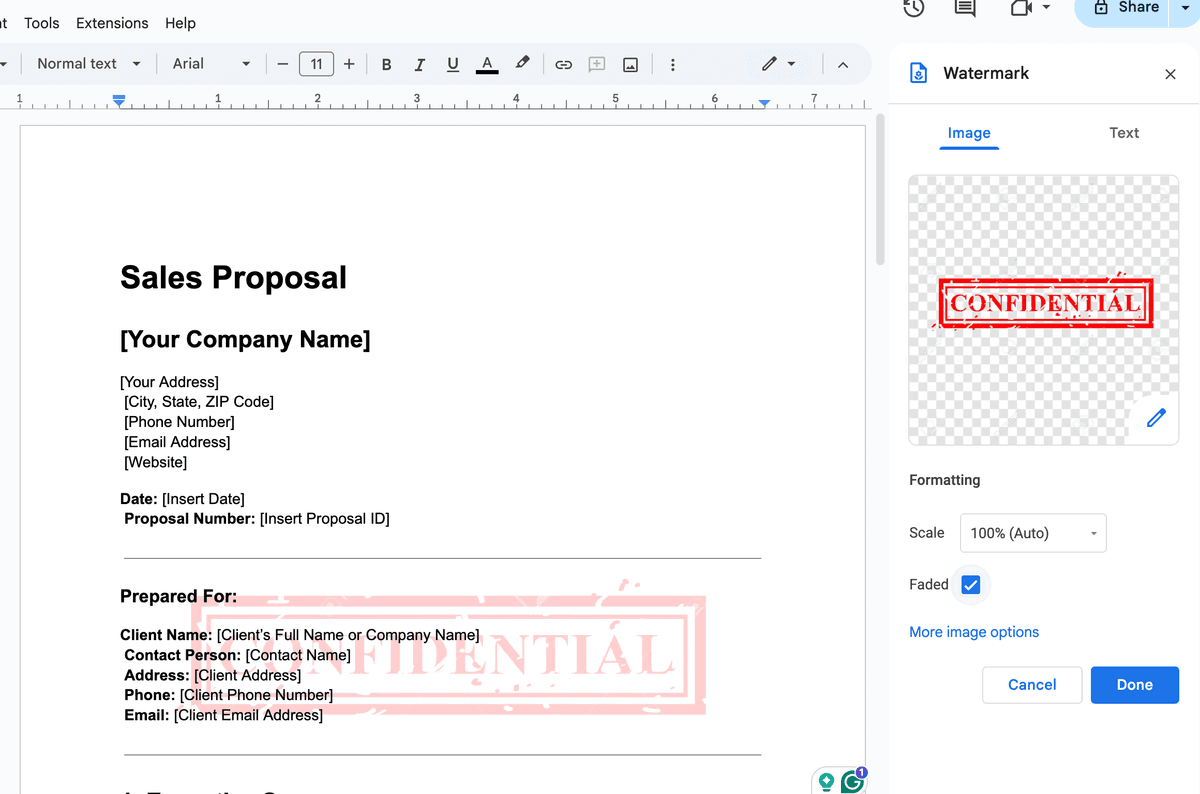 How to add watermark to Google Drive files in 2026