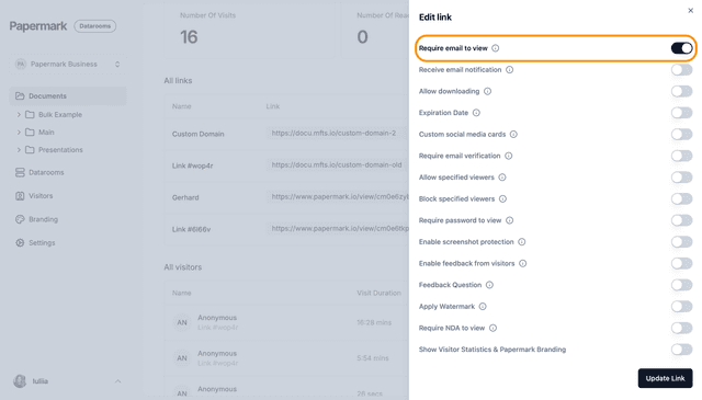 Email Capture Is Key How to require an email to view a document?