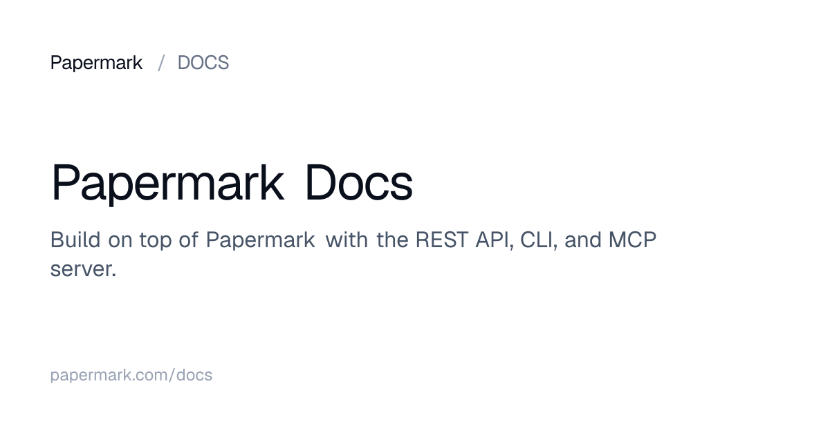Papermark Docs | Papermark Docs